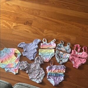 Girls bundle of 7 swimsuits